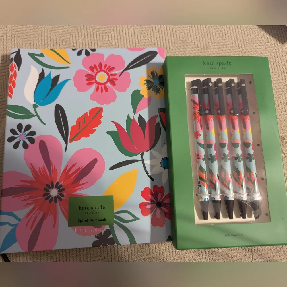 Kate Spade Floral Notebook and Pen Set